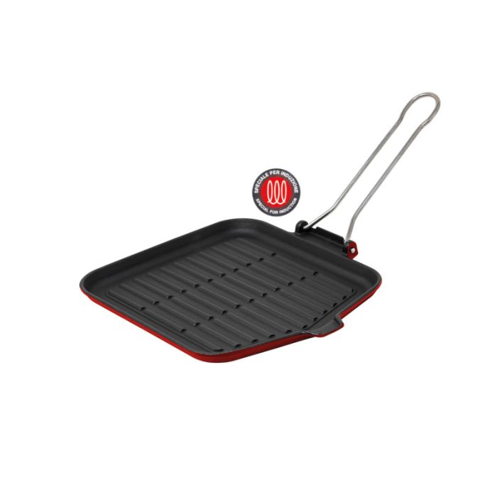 Bistecchiera Dietella Induction per induzione in ghisa quadrata cm 24x24