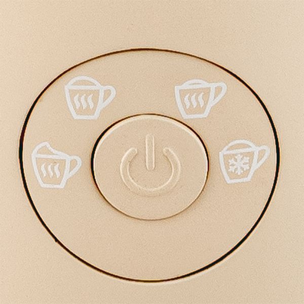 Montalatte Elettrico Cordless Champagne Plastica-Acciaio Inox Beige