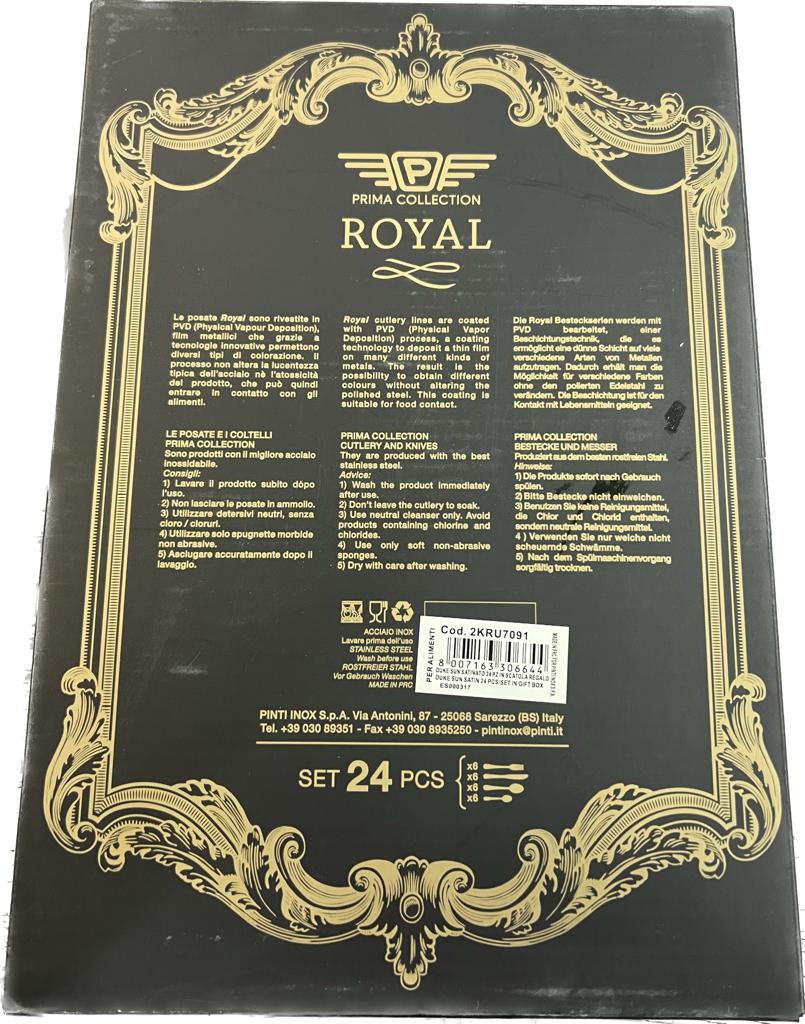 Duke posate oro satinato 24pz Pinti inox