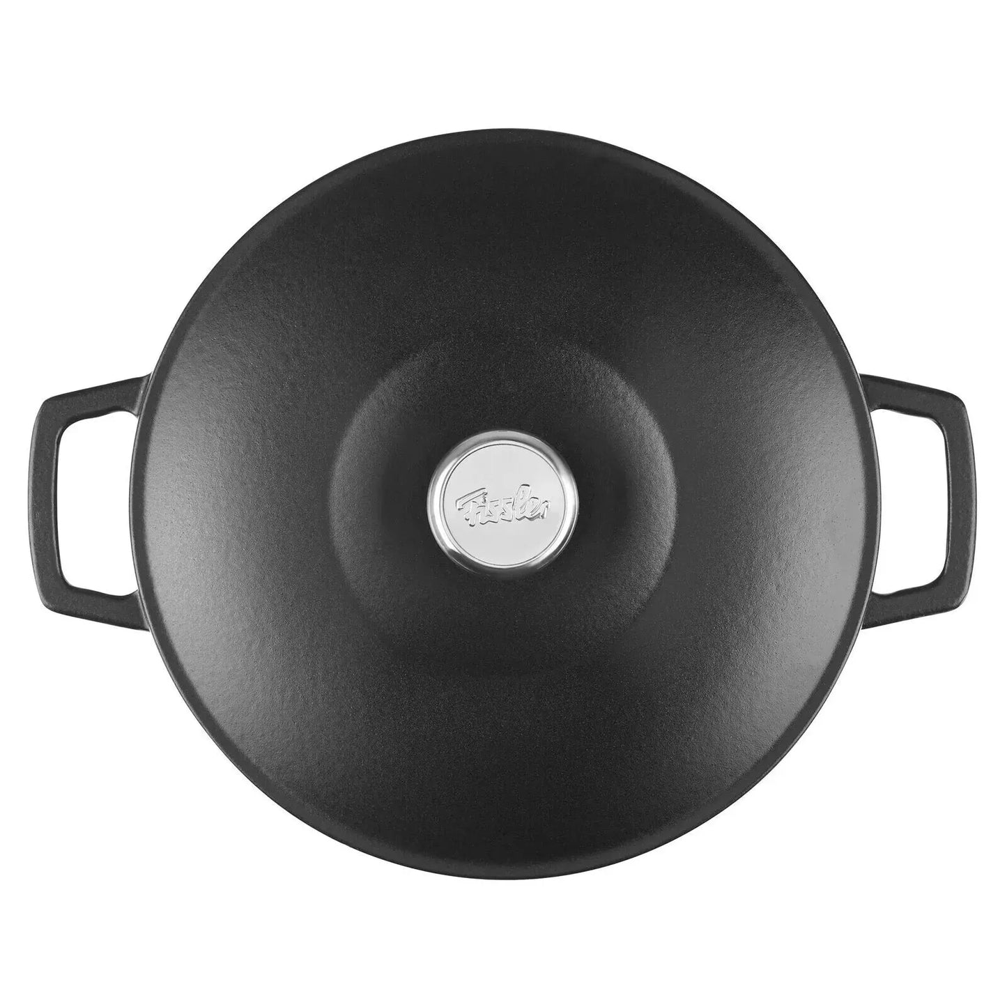 Fissler Casseruola in Ghisa Pentola Stufato Forno Sicuro Coperchio Autocostruzione 24cm 4,2L