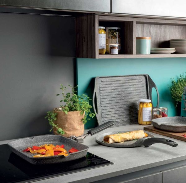 PURE ROQ - Piastra rettangolare Alluminio 35 cm x 28 cm x H 1,8 cm Alluminio Grigio Linea Pure Roq