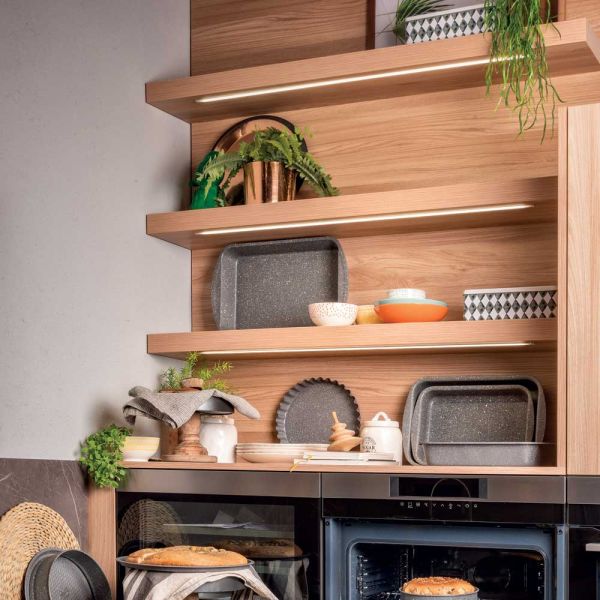 PURE ROQ - Lasagnera Acciaio al carbonio 45 cm x 30 cm x H 7 cm Acciaio al carbonio Grigio Linea Pure Roq