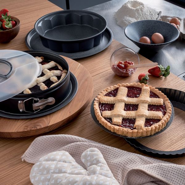 Stampo crostata con fondo removibile 27,5 cm Acciaio al carbonio Grigio Linea Premium Bakery