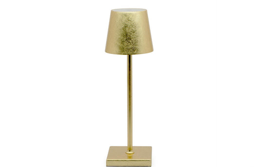 LUMIERE LITE-LAMPADA TAVOLO LED CM.10XH.34 FOGLIA ORO