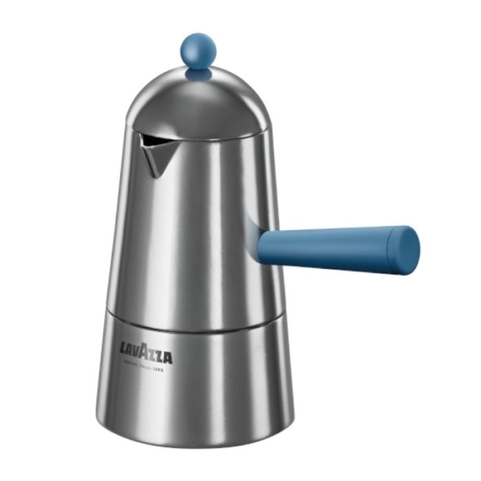 CARMENCITA POP LAVAZZA Caffettiera Induzione Alluminio manico e pomolo blu Tazze 3