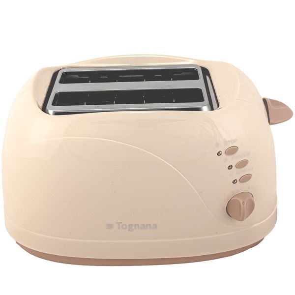 Tostapane Elettrico con Pinze Champagne Plastica-Acciaio Inox Beige