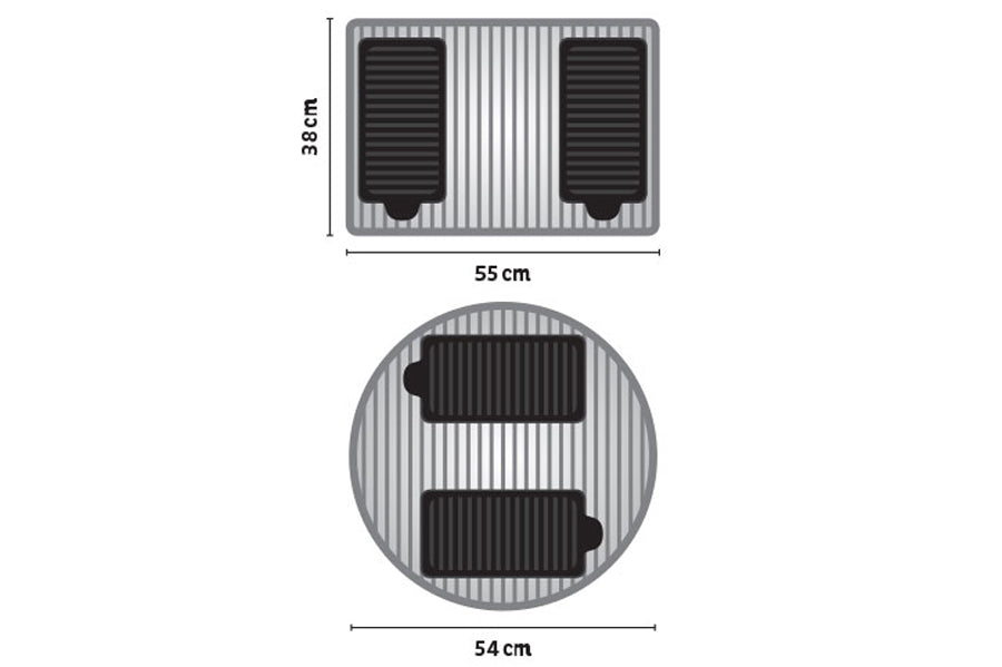 Piastra Fingergrill 32×16 cm