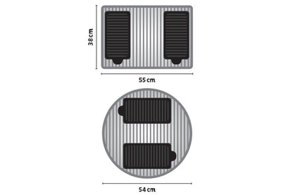 Piastra Fingergrill 32×16 cm