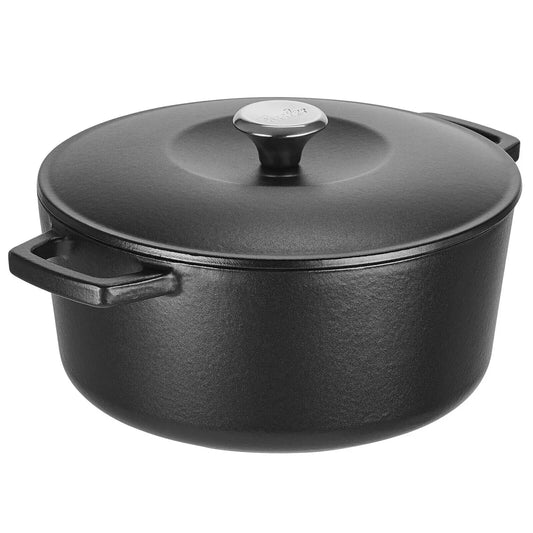 Fissler Casseruola in Ghisa Pentola Stufato Forno Sicuro Coperchio Autocostruzione 24cm 4,2L