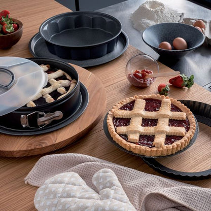 Stampo crostata con fondo removibile 27,5 cm Acciaio al carbonio Grigio Linea Premium Bakery
